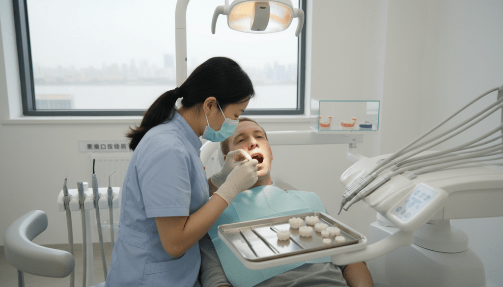 Стоматология в Хэйхэ Китай лечение зубов для россиян протезирование и имплантация