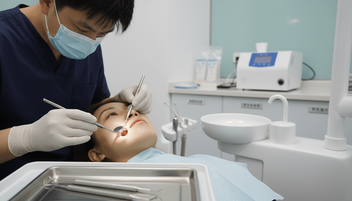 протезирование зубов в Хэйхэ Китай установка коронок и имплантов