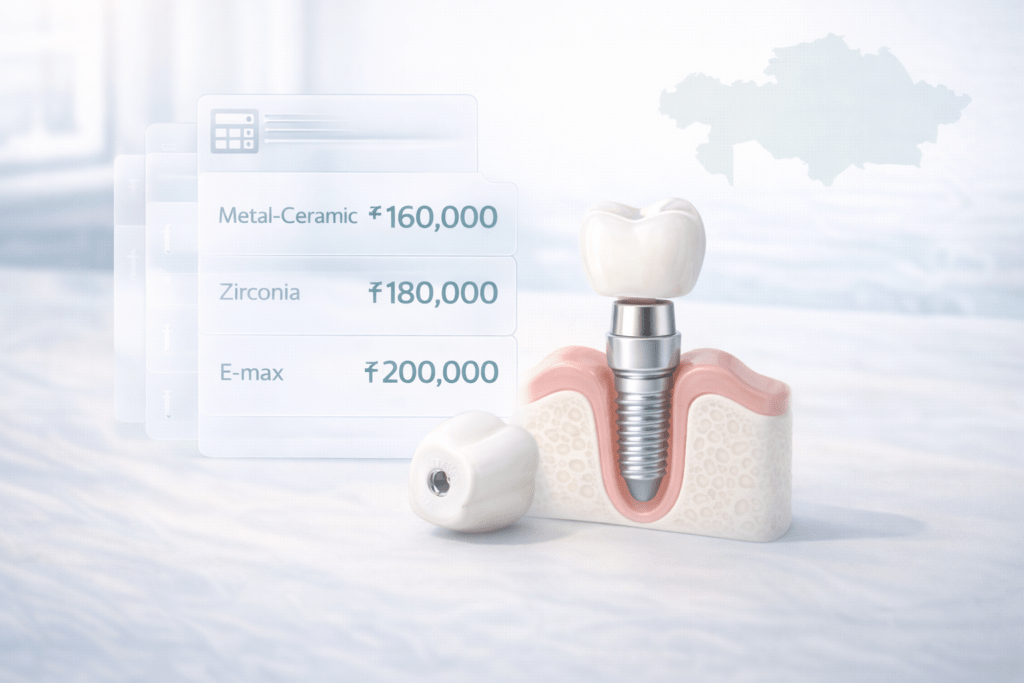 Сравнение цен на имплантацию зубов в Казахстане под ключ