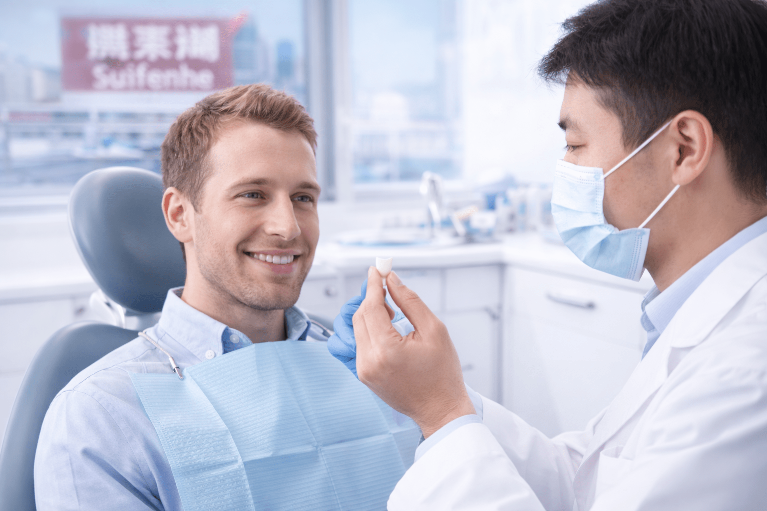 лечение зубов в Суйфэньхэ Китай коронки и протезирование