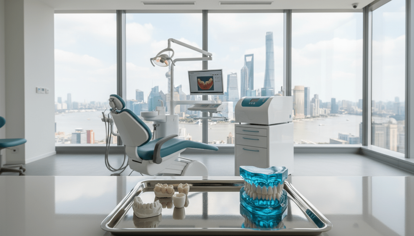 Протезирование зубов в Шанхае Китай современная стоматологическая клиника и зубные протезы