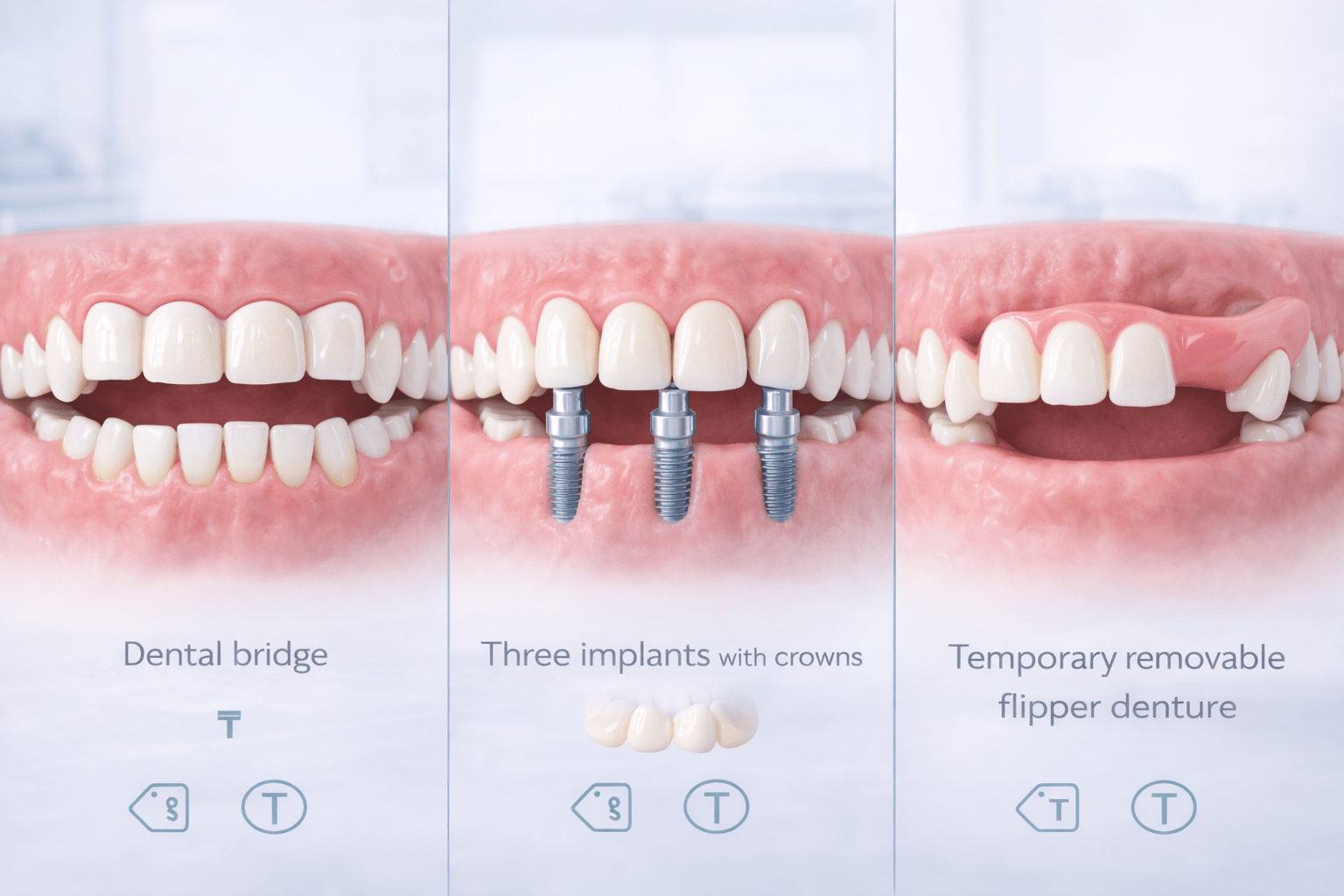 Протез на три передних зуба варианты мост импланты цены Алматы Казахстан