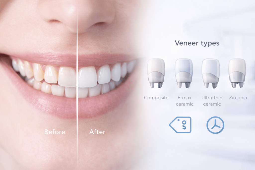 Виниры на зубы: сравнение видов и цен за 1 зуб