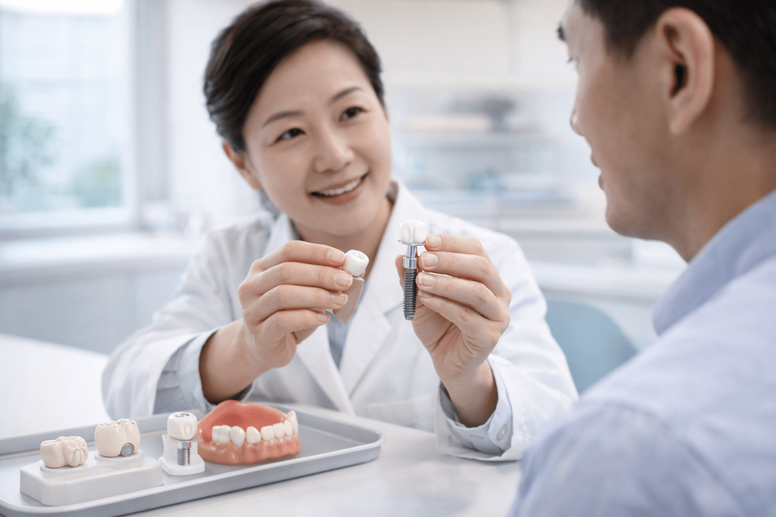 зубные протезы в Китае коронки импланты материалы цирконий стоматология Китай