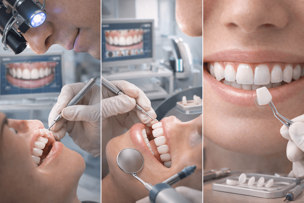 Виниры под ключ: этапы установки керамических виниров от диагностики до фиксации