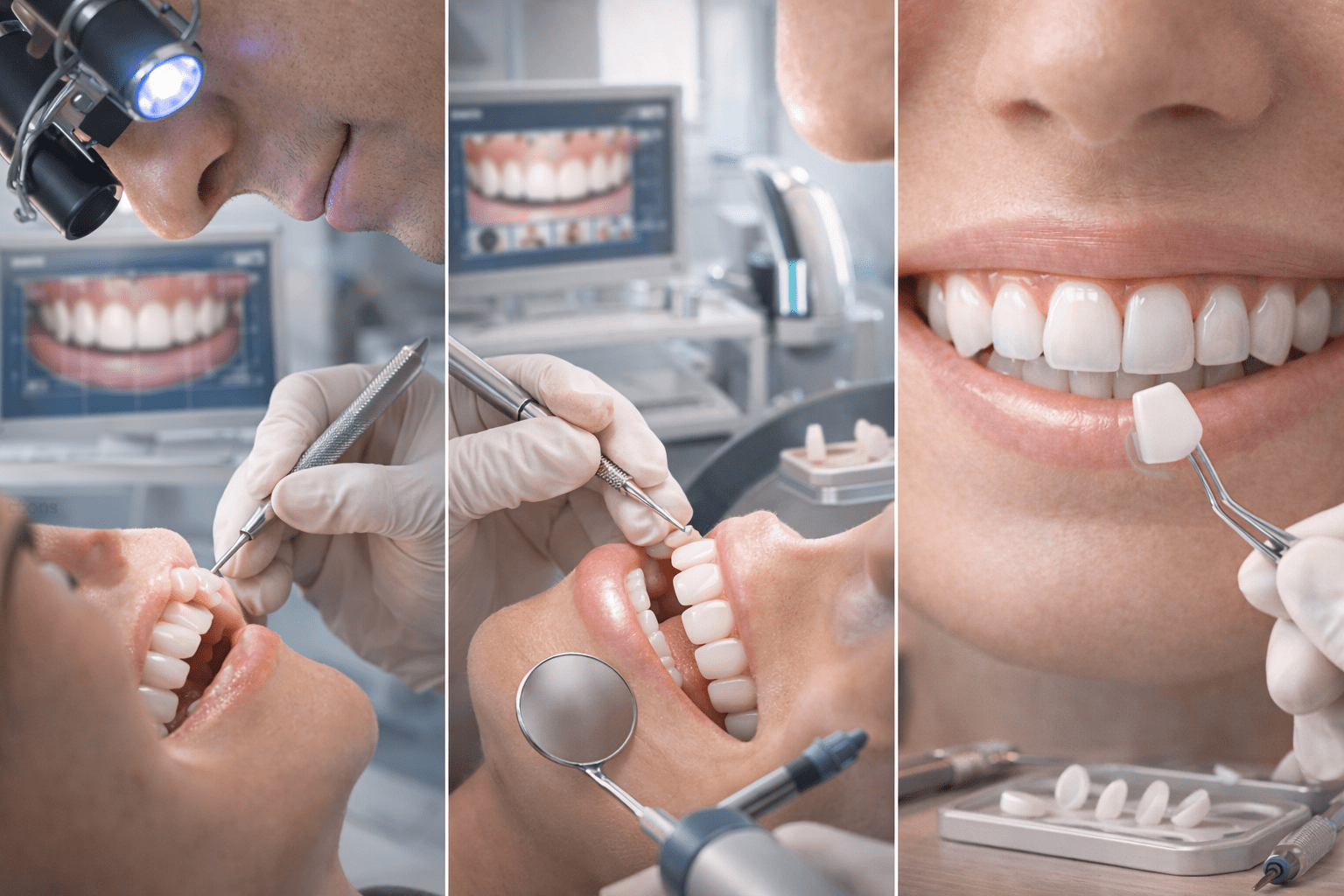 Виниры под ключ: этапы установки керамических виниров от диагностики до фиксации