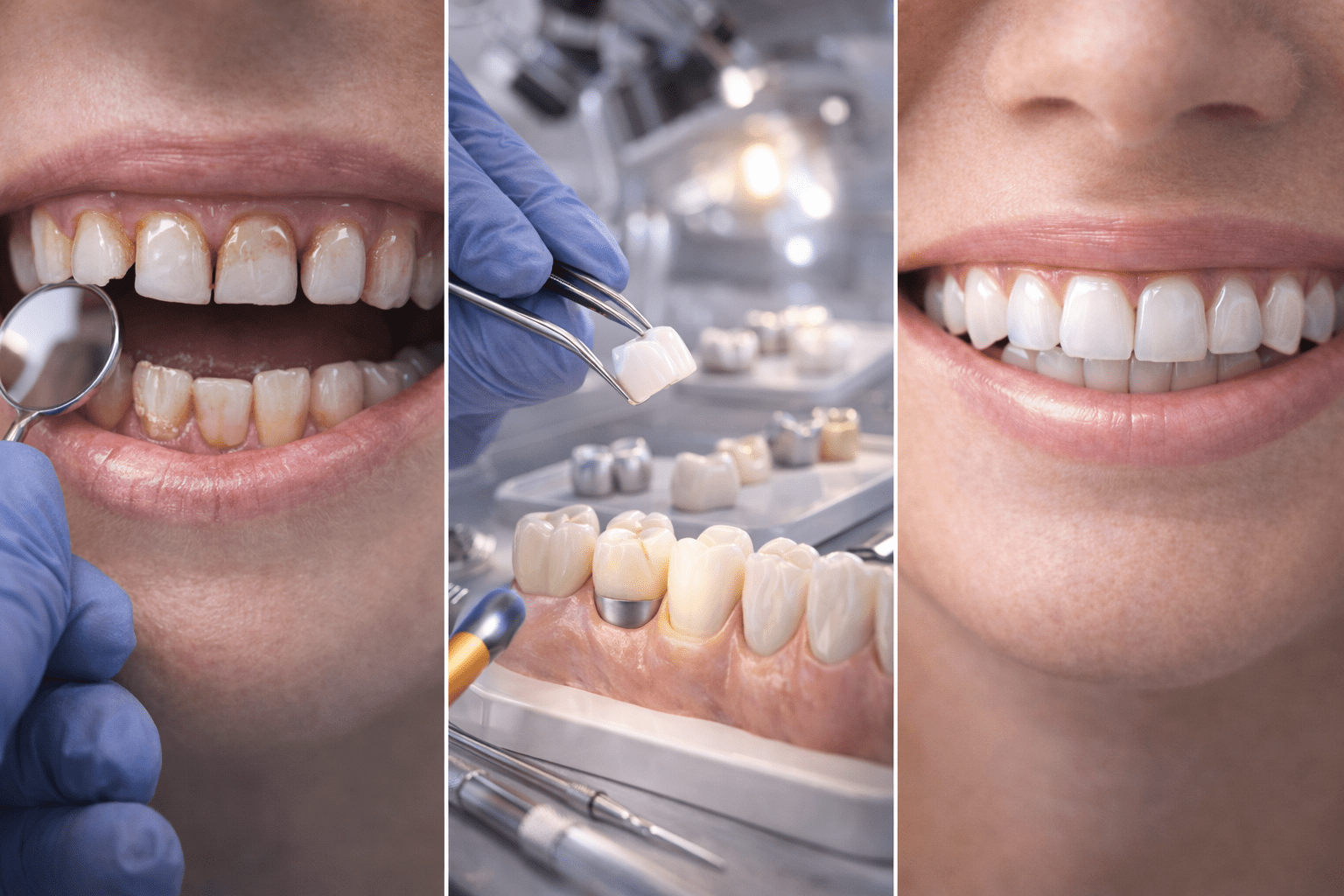 Полное протезирование зубов в стоматологии Хэйхэ Китай — установка коронок металлокерамика и цирконий