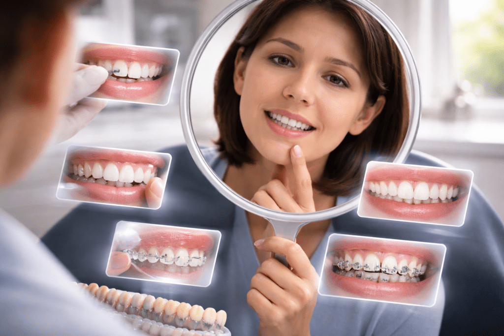 щель между передними зубами до и после лечения композитом винирами и брекетами сравнение результатов