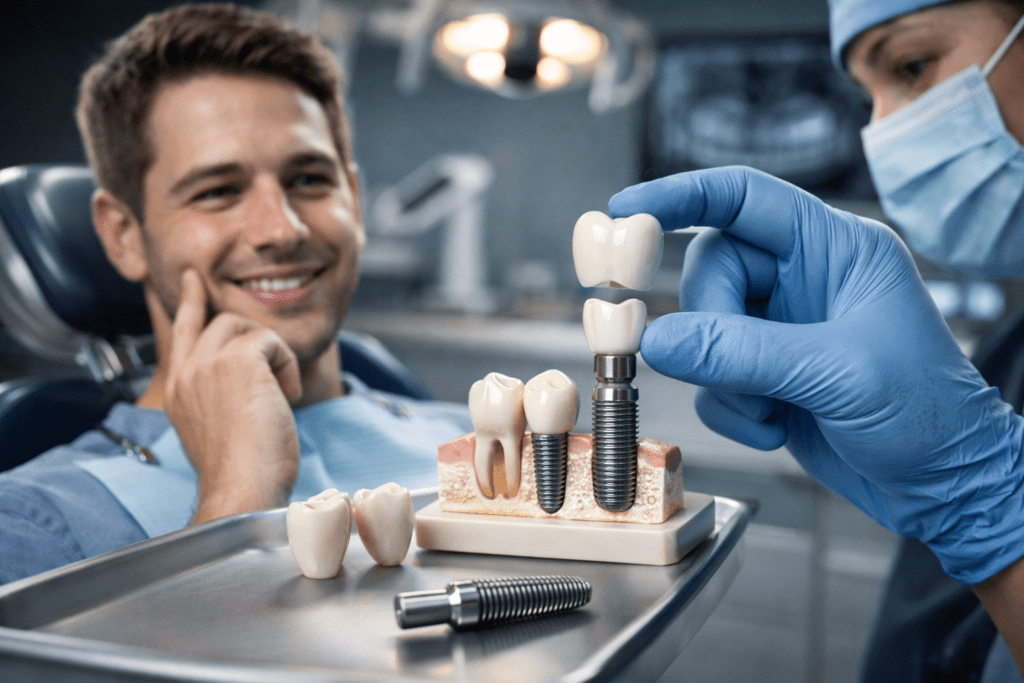 Қазақстандағы тіс салдыру бағасы: имплант, керамикалық коронка және протез арқылы тісті қалпына келтіру процесі