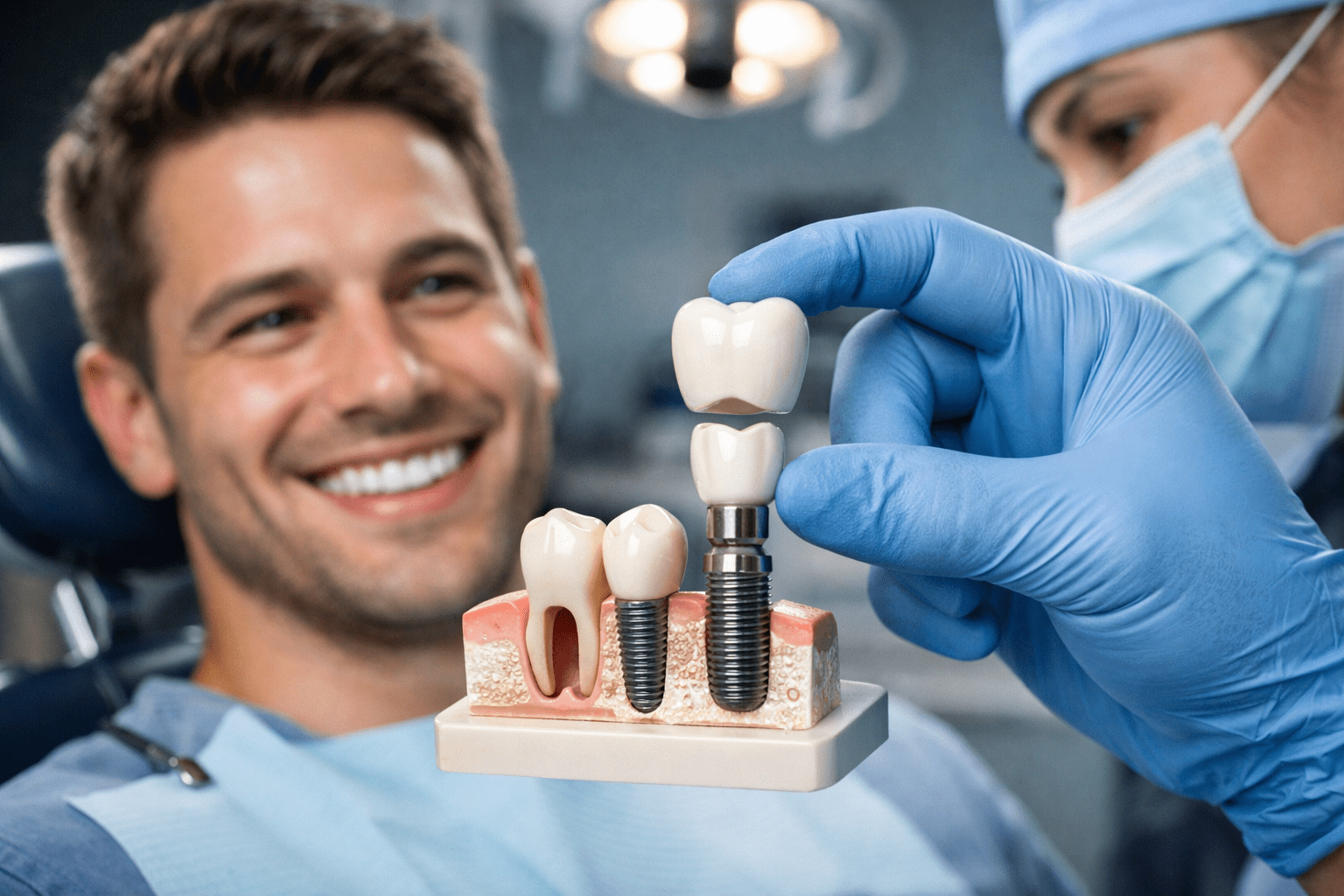 тіс салдыру имплант протез керамикалық тістер стоматология