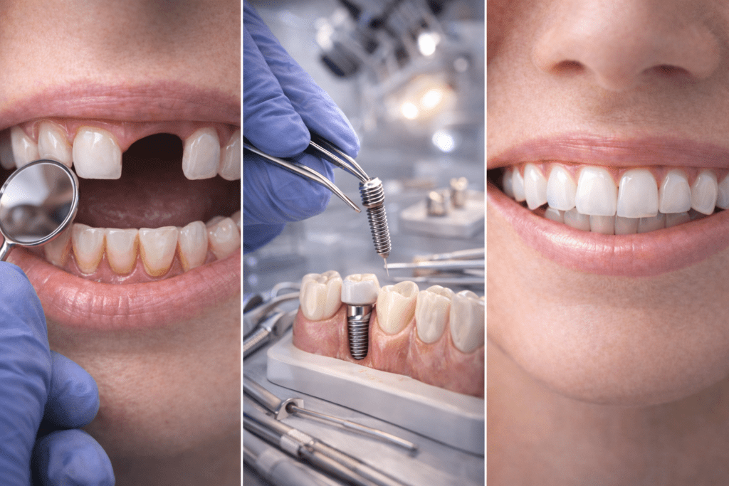 Имплантация зубов в стоматологии Хэйхэ Китай - установка импланта Dentium и коронки