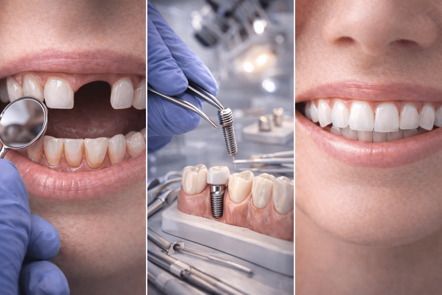 Имплантация зубов в стоматологии Хэйхэ Китай — установка импланта Dentium и коронки